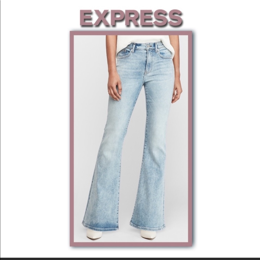 Express Jeans High Rise Bell Flare